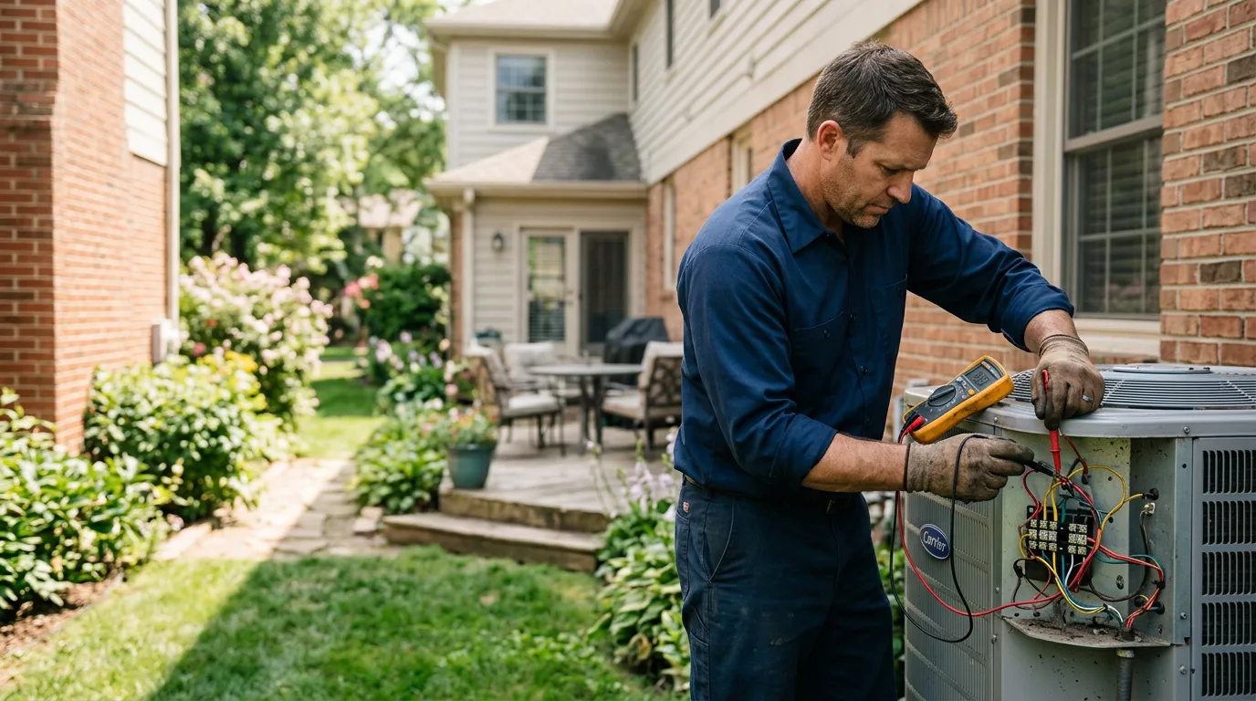 HVAC technician working near Walnut Grove, MS